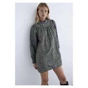 ZARA Floral Tunic Mini Dress L